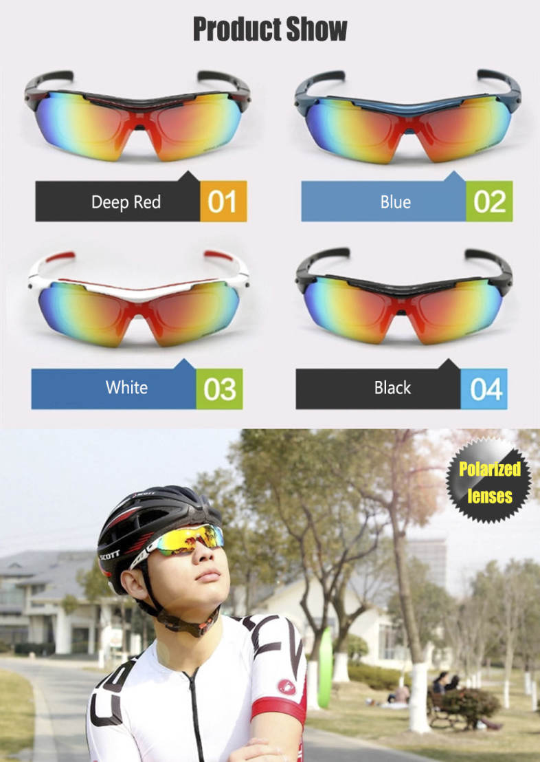 Robesbon TSR838 Windproof Cycling Sunglasses Bike Polarized Goggles Eyewear