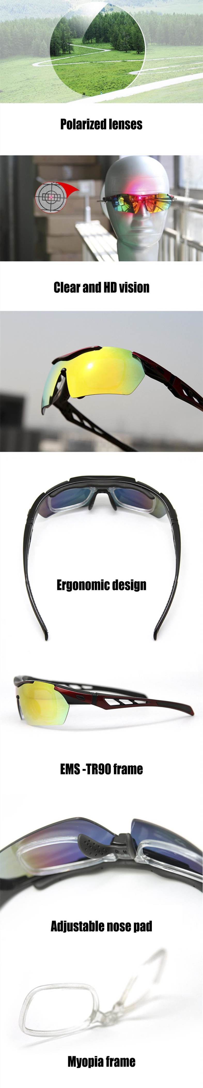 Robesbon TSR838 Windproof Cycling Sunglasses Bike Polarized Goggles Eyewear