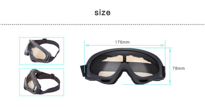 SALETU Motorcycle Goggles Riding Glasses Outdoor Motor Eyewear Cycling Protection