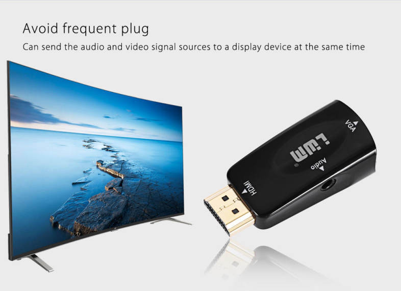 LWM HDMI Male to VGA Female with Audio Converter