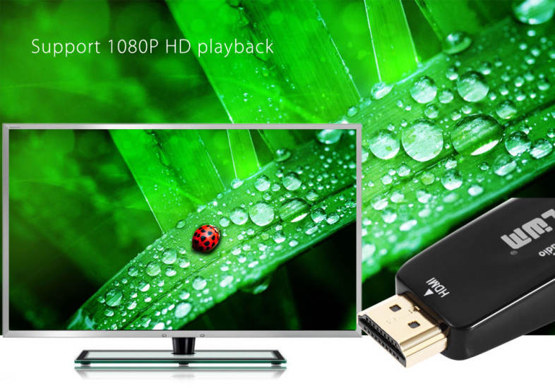 LWM HDMI Male to VGA Female with Audio Converter