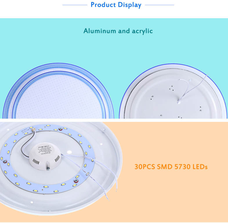 35CM AC 185 - 265V 15W 1200LM SMD 5730 LED Ceiling Light Bedroom Lamp with 30 LEDs
