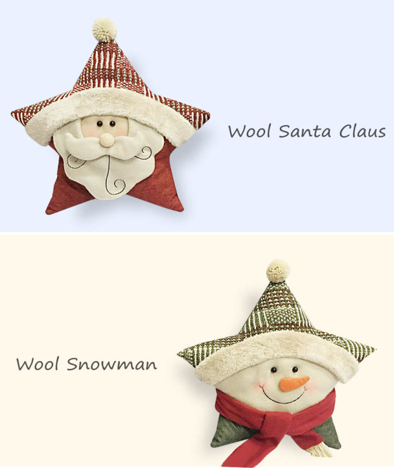 Stuffed Xmas Soft Pillow Star Shape Plush Doll Toy Gift Decor Ornament