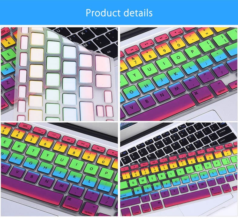 Universal Graduated Color Silicone Laptop Keyboard Protective Film Skin for MacBook Air 13 / Pro 13 / 15 / 17 inch