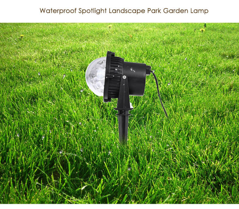 Outdoor AC 100 - 240V 3W RGB LED Water Ripples Lawn Light Waterproof Spotlight Landscape Park Garden Lamp