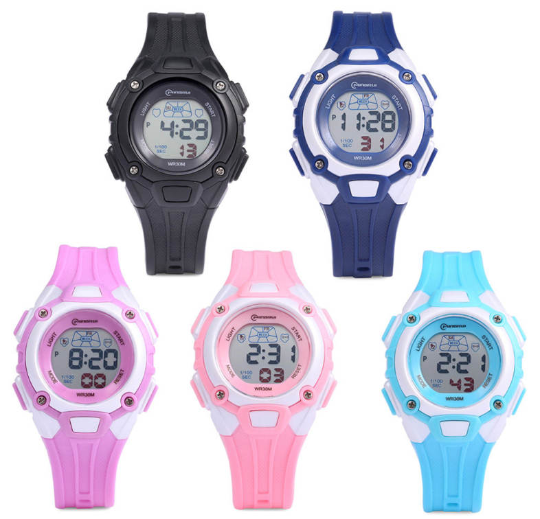 MINGRUI MR - 8548013 Kids LED Digital Watch Calendar Chronograph Display 3ATM Wristwatch