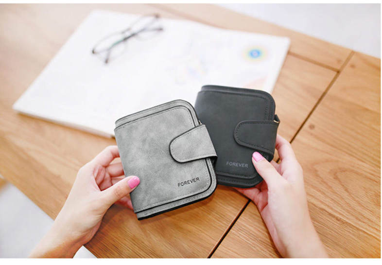 Retro Style Double Layer Design Hasp Type Multicard Bit Wrist Wallet