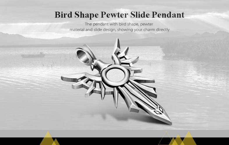 Novel Unisex Cartoon Animal Pattern Bird Shape Pewter Slide Pendant