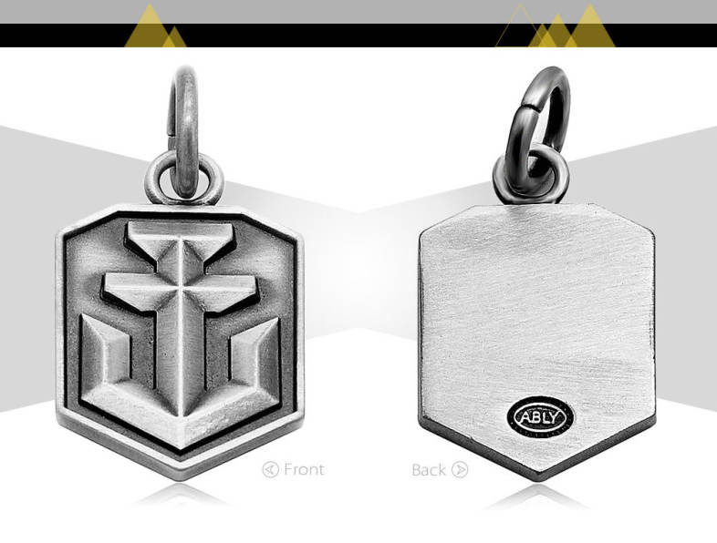 Fashionable Men Anchor Shape Pewter Slide Pendant