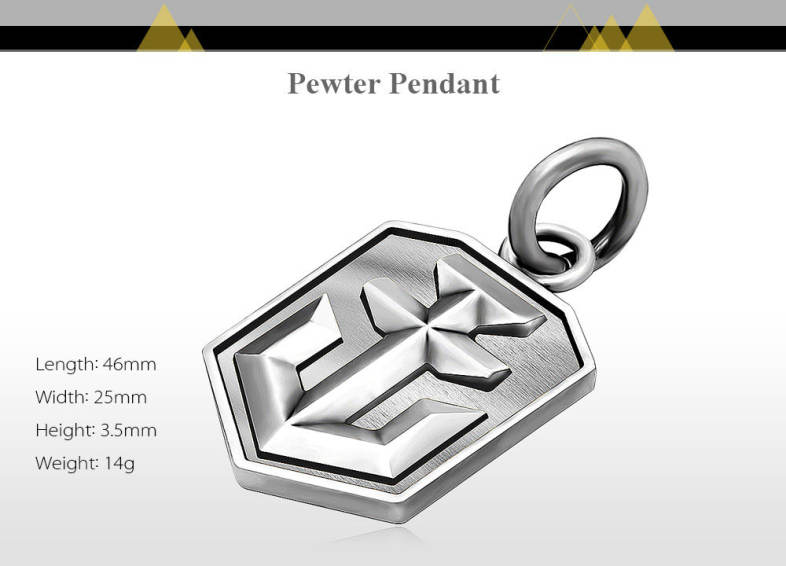 Fashionable Men Anchor Shape Pewter Slide Pendant