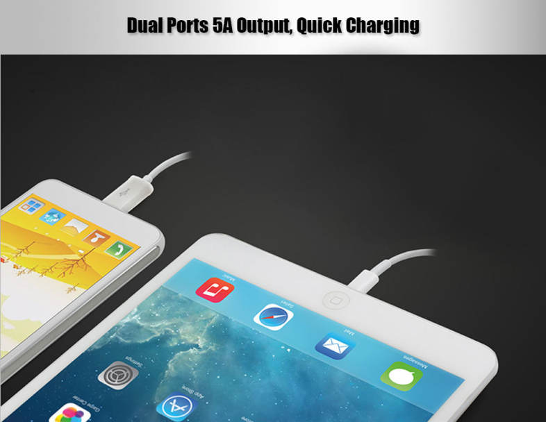 EC3 5A Dual USB Ports Car Charger with Voltage Current Temp Display