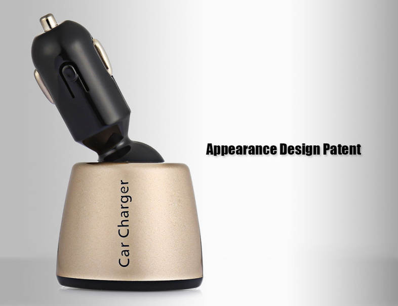 EC3 5A Dual USB Ports Car Charger with Voltage Current Temp Display