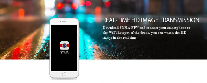 Syma X8SW RC Drone RTF WiFi FPV 0.3MP Camera / 2.4GHz 4CH 6-axis Gyro / Air Press Altitude Hold