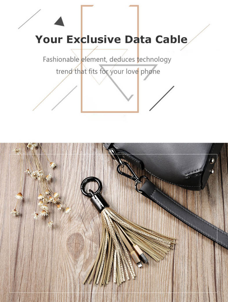 REMAX RC - 053i 8 Pin Ring Tassels 3A Charging Data Transmission Flat Cable