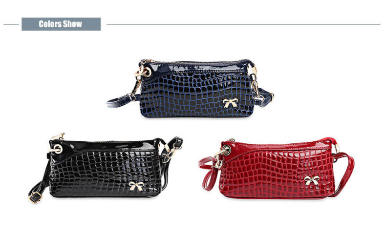 Crocodile PU Leather Zippered Hand Strap Women Wallet