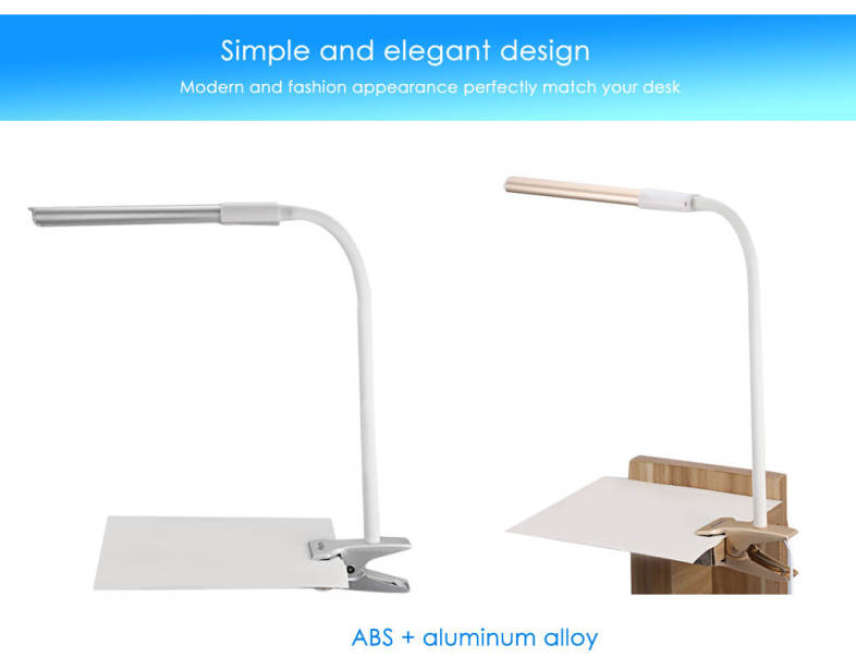YouOKLight YK2254 DC 5V 5W 200LM Clip Fixtures LED Desk Light Eye-protection Dimmable Table Lamp with 24 LEDs
