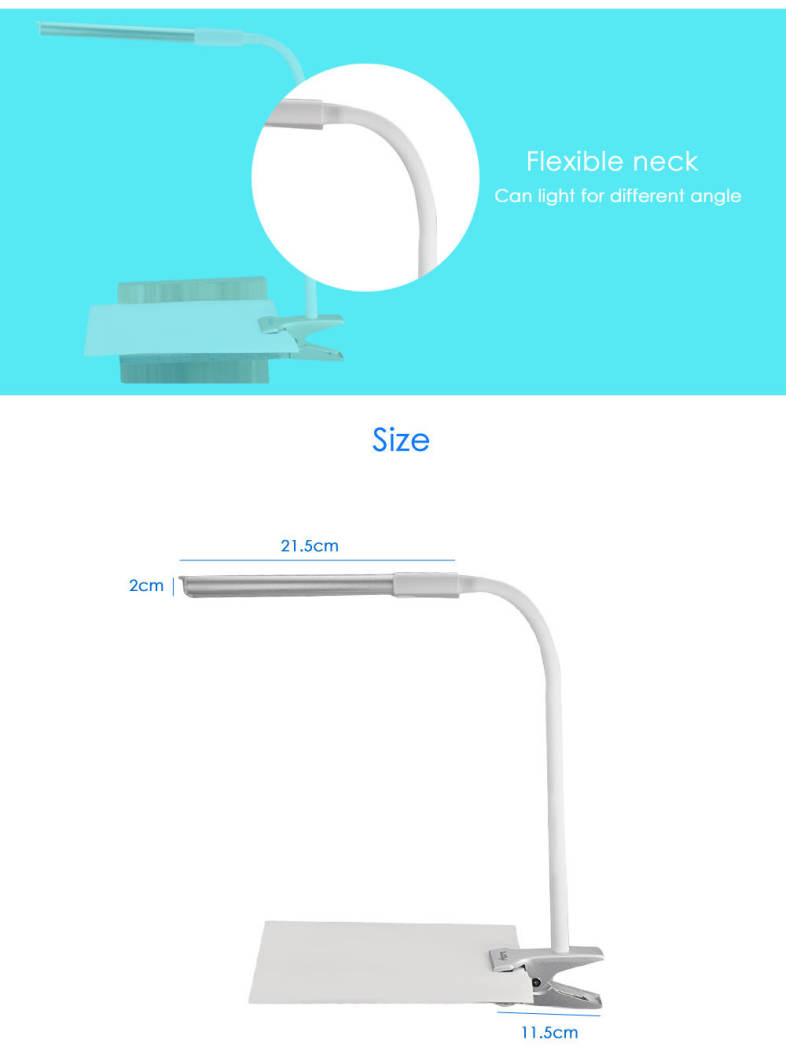 YouOKLight YK2254 DC 5V 5W 200LM Clip Fixtures LED Desk Light Eye-protection Dimmable Table Lamp with 24 LEDs