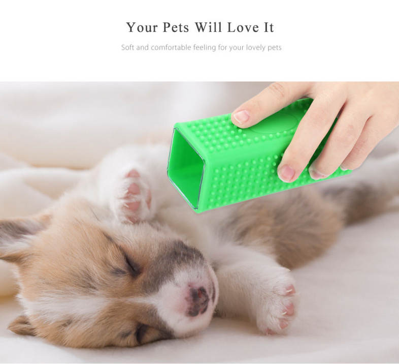 Pet Dog Puppy Cat Bath Brush Comb Depilation Soft Silicone Sticky Hair Tool