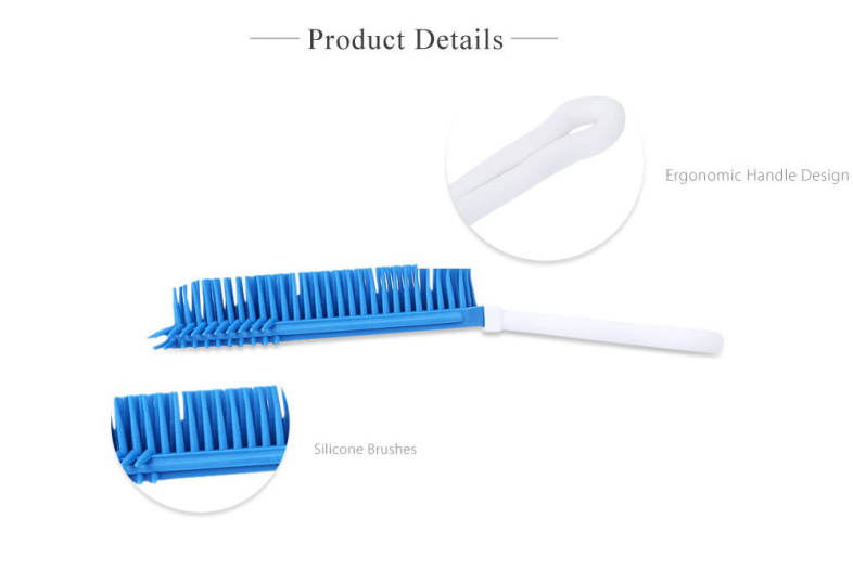 Pet Dog Puppy Cat Bristle Bath Brush Comb Deplitation Silicone Sticky Hair Tool