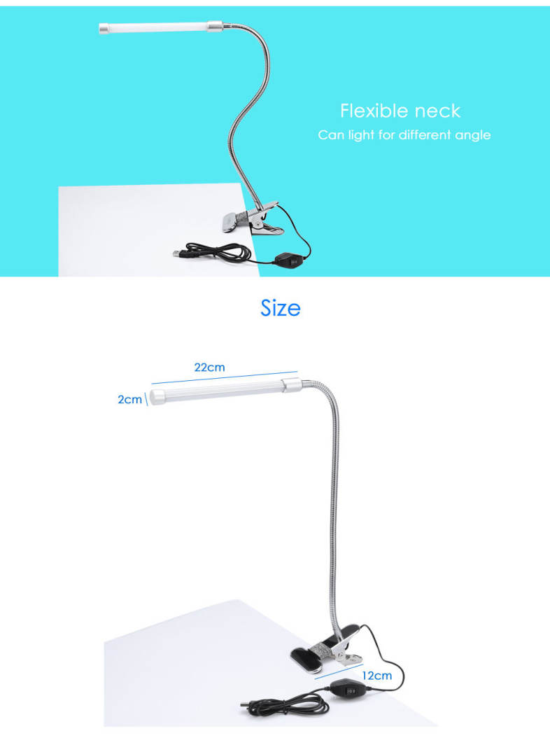 YouOKLight YK2252 DC 5V 5W 280LM Clip Fixtures LED Desk Light Eye-protection Table Lamp