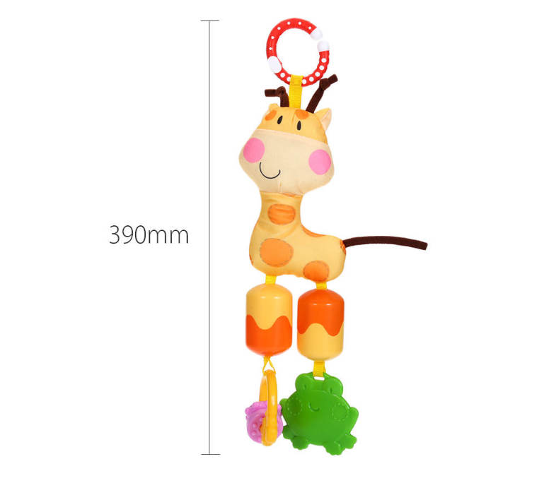 Bedtime Bear Cartoon Animal Giraffe Shape Cradle Rattle Toy Lovely Baby Hanging Bed Bell
