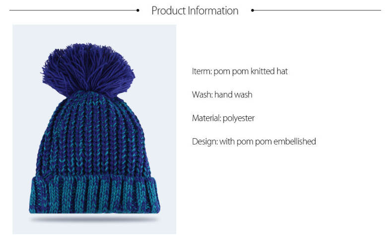 Chic Pom Pom Embellished Child Knitted Hat