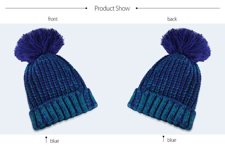 Chic Pom Pom Embellished Child Knitted Hat