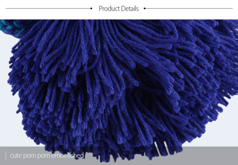 Chic Pom Pom Embellished Child Knitted Hat
