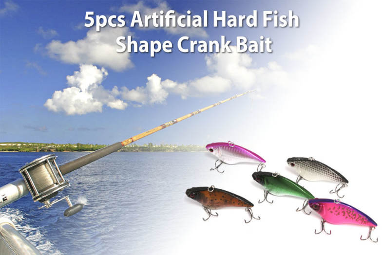 5pcs Lifelike Fish Shape Fishing Bait for Outdoor Activity