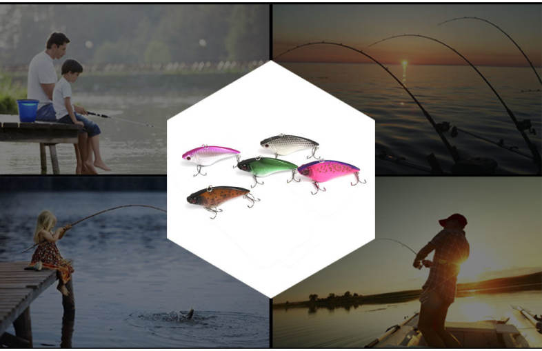 5pcs Lifelike Fish Shape Fishing Bait for Outdoor Activity