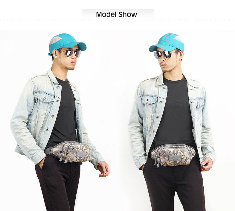 Mountain-climbing Camouflage Camp Travel Shoulder Crossbody Waist Bag for Men