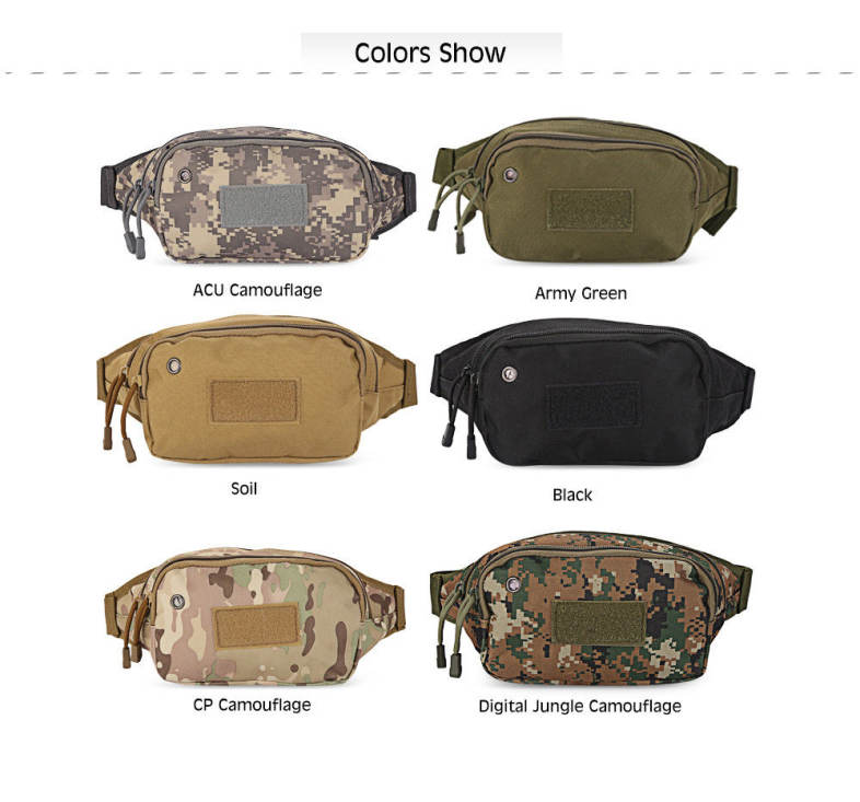 Mountain-climbing Camouflage Camp Travel Shoulder Crossbody Waist Bag for Men