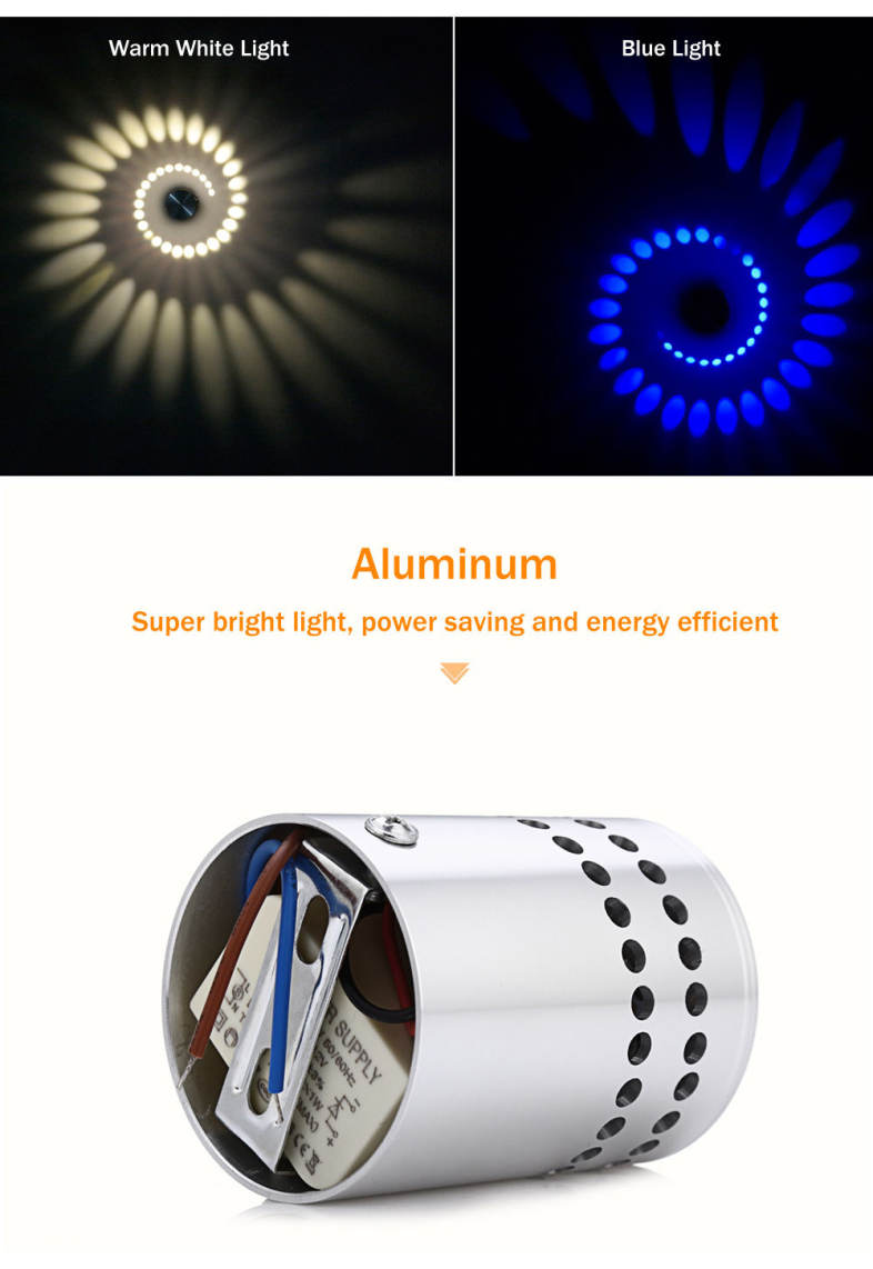 YouOKLight YK2243 1W 80LM LED Wall Lamp Bedroom Decorate Night Light