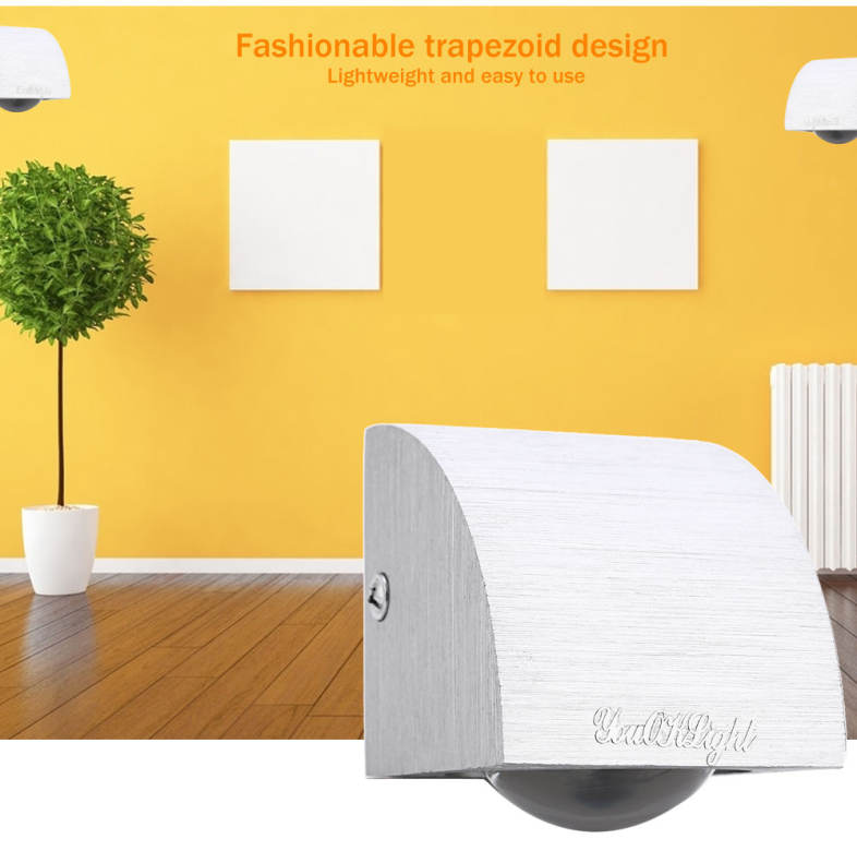 YouOKLight YK2242 Trapezoid 1W 80LM LED Wall Lamp Bedroom Decorate Night Light