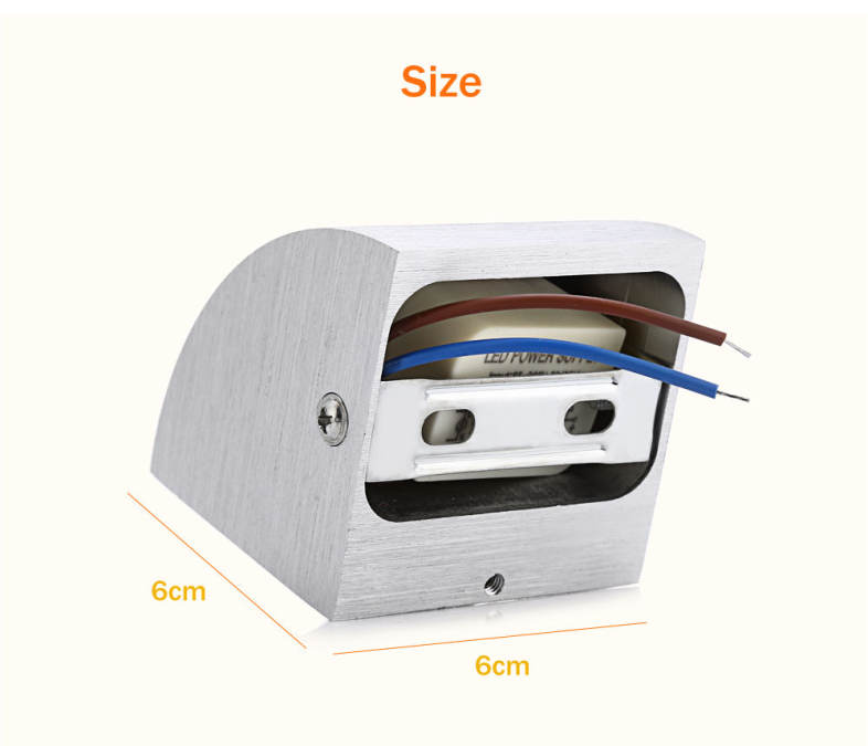 YouOKLight YK2242 Trapezoid 1W 80LM LED Wall Lamp Bedroom Decorate Night Light
