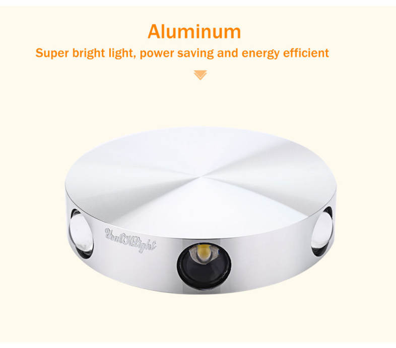 YouOKLight YK2241 Round 6W 480LM LED Wall Lamp Bedroom Decorate Night Light with 6 LEDs
