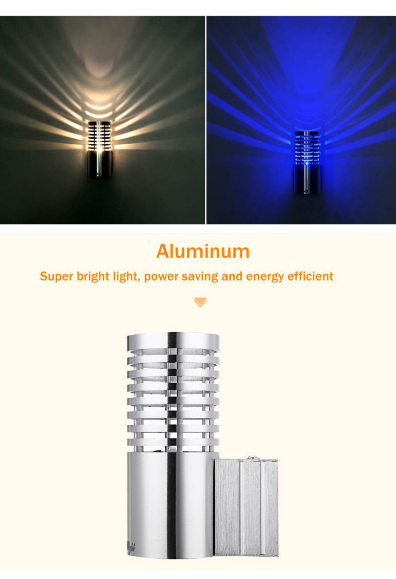 YouOKLight YK2240 Strip-type 1W 80LM LED Wall Lamp Bedroom Decorate Night Light