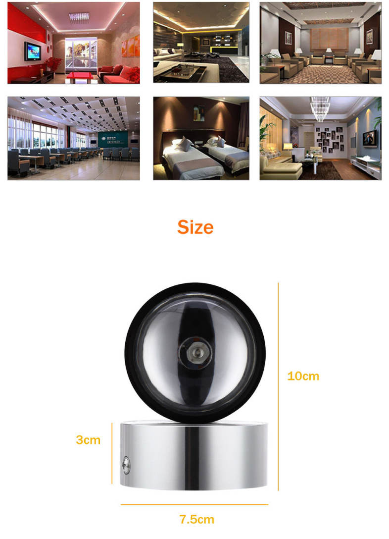 YouOKLight YK2237 2W 160LM Double-side LED Wall Lamp Bedroom Decorate Night Light with 2 LEDs