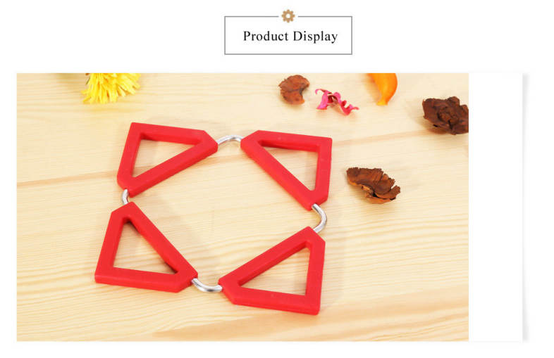 Expandable Pot Holder Stainless Steel Silicone Gel Heat Insulation Pad