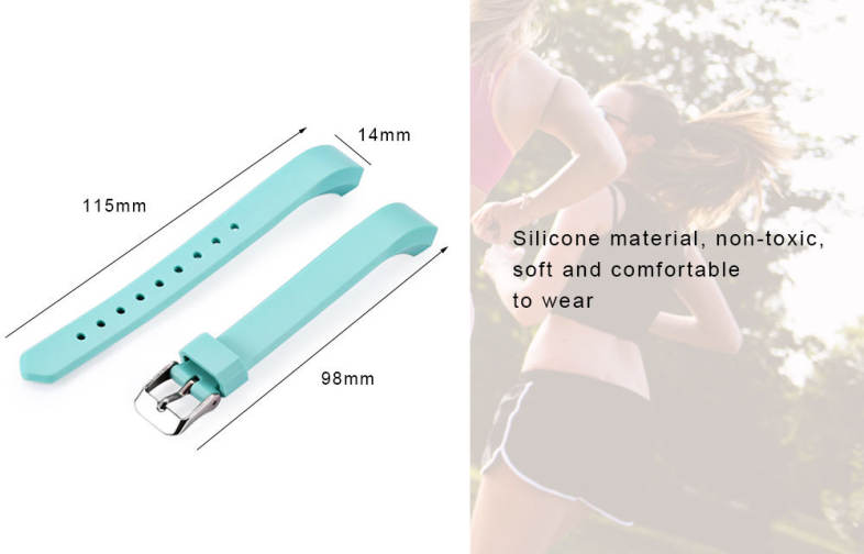 14mm Silicone Band Strap Pin Buckle Wristband for Fitbit Alta Smart Watch