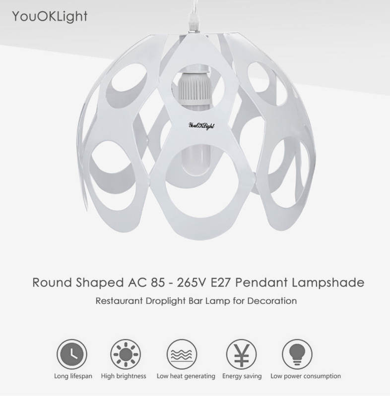 YouOKLight Round Shaped AC 85 - 265V E27 Pendant Lampshade for Decoration