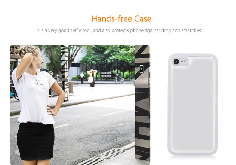DOWA Anti-Gravity Selfie Case Magical Adsorption Transparent Protective Skin for iPhone 7