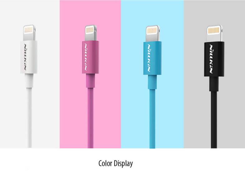 NILLKIN Rapid Cable MFi Certification 8 Pin Charging Data Transmission Round Cord for iPhone 1M