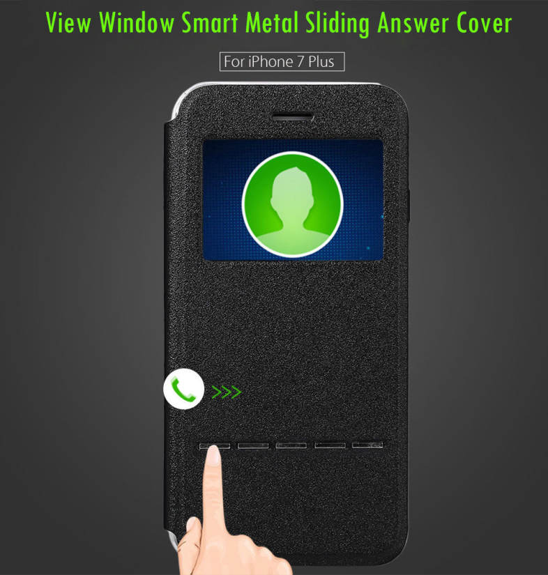 View Window Full Protective Case Cover Smart Answer for iPhone 7 Plus