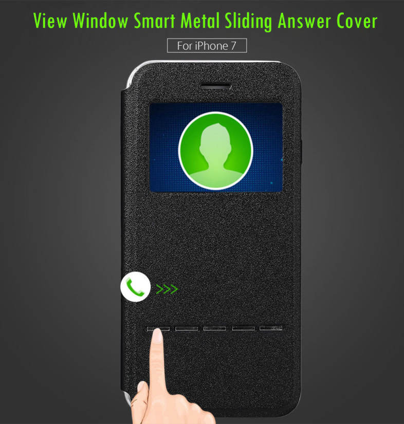 View Window Full Protective Case Cover Smart Answer for iPhone 7