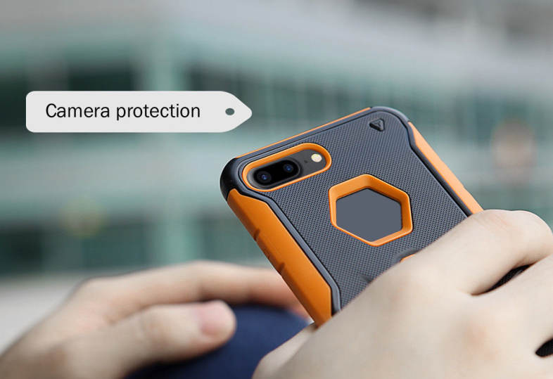 NILLKIN Defender 4 Case Alloy Stander Sports Car TPU Cover for iPhone 7 Plus