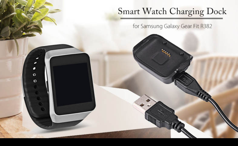 Smart Watch Charger for Samsung Galaxy Gear Fit R382 with Micro-USB Cable