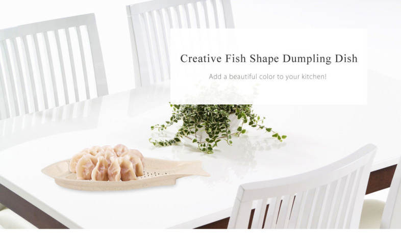 Multifunctional Fish Shape Dumpling Dish with Seasoning Plate Kitchen Tool