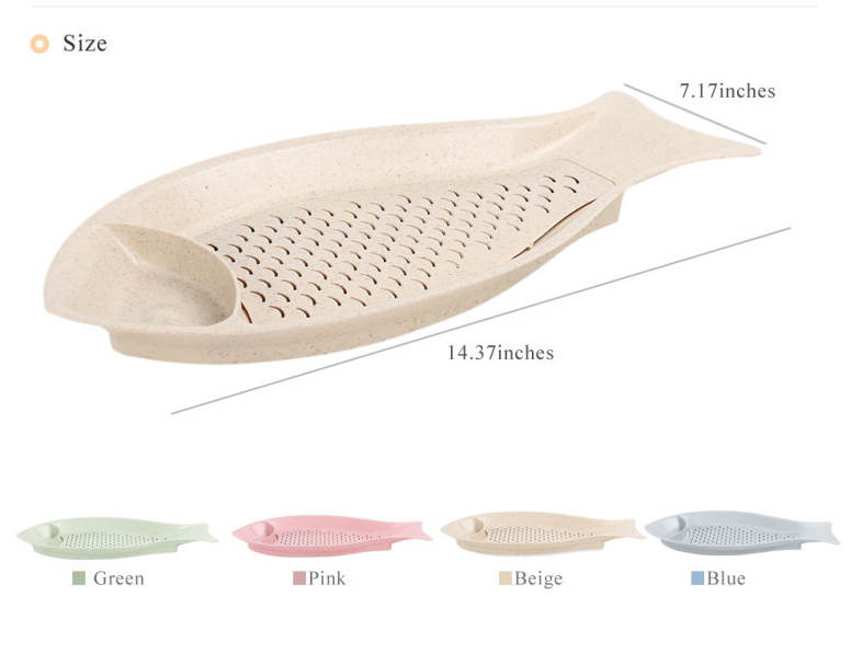 Multifunctional Fish Shape Dumpling Dish with Seasoning Plate Kitchen Tool
