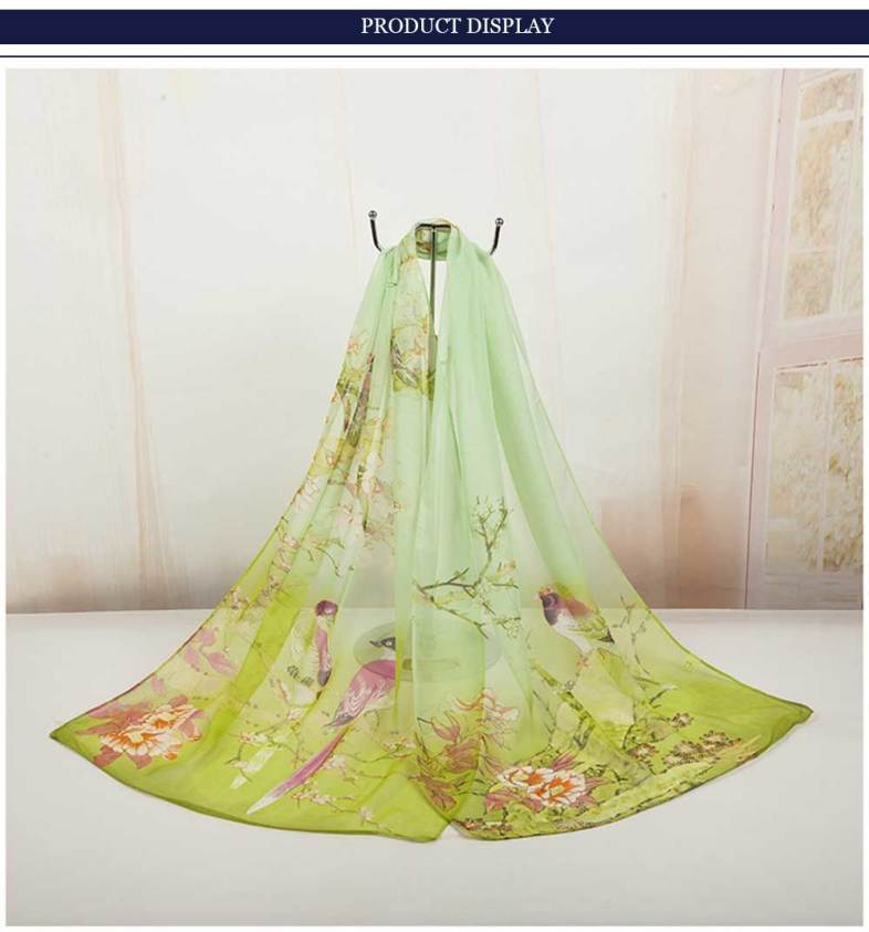 Casual Magpie Floral Print Sun Protection Scarf for Women